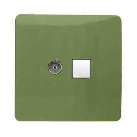 Moss Green Wiring Accessories Trendi Decorative Screwless